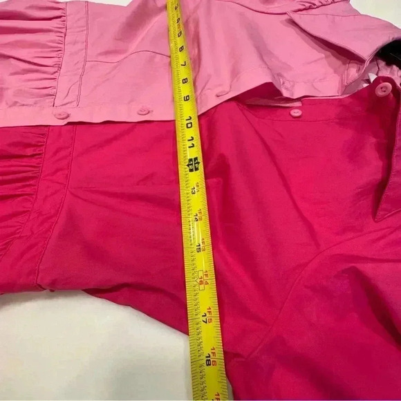 Christoper John Roberts two tone pink color block midi dress w/Pockets size 2 - Picture 8 of 9